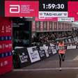 Queniano Sebastian Sawe bate o recorde mundial de maratona, com 1:59:30, em Londres