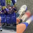 Atleta britânica termina Maratona de Londres com pé ensanguentado e revela grave lesão