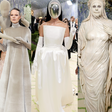 Os famosos podem tudo? De estátua viva a rosto tampado e 'obsessor' nas costas: os 16 looks mais SURREAIS do Met Gala 2026