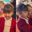 Virginia se emociona em apresentação escolar de Maria Alice e ganha interação de Vini Jr.