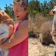Cachorro resgatado de canil com histórico de maus-tratos nos EUA tem reação emocionante ao ver o mar