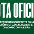 Palmeiras rebate nota conjunta de Flamengo e Grêmio por acordo com a Libra: 'Conteúdo mentiroso'