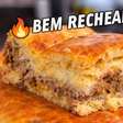 Torta de carne super recheada com uma massa muito fofinha que derrete na boca