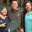 Rolê aleatório: membros do Korn e Angra jogam tênis com Ronaldo Fenômeno