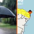 Inmet aponta perigo de chuva acumulada no litoral de Pernambuco até o sábado (16); veja cidades