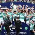 Celtic é pentacampeão escocês ao vencer o Hearts de virada