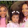 Ludmilla e Brunna Gonçalves combinam looks para festa de 1 ano da filha, Zuri. Veja imagens da comemoração luxuosa!