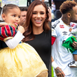 Mavie de Branca de Neve e Mel com camisa 'papai': filhas de Neymar e Bruna Biancardi roubam a cena com looks fofíssimos em jogo do Santos