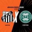 Santos x Coritiba, AO VIVO, com a Voz do Esporte, às 9h30