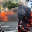 Carro explode próximo ao Touro de Wall Street em Nova York