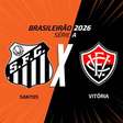 Santos x Vitória, AO VIVO, com a Voz do Esporte, às 18h30