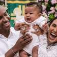 Filho de Thiaguinho e Carol Peixinho é batizado; conheça os padrinhos