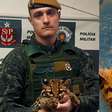 Polícia recebe chamado para resgatar gato em SP, mas é surpreendida ao encontrar jaguatirica