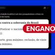 Pena de morte por traição à pátria só existe em contexto de guerra declarada no Brasil