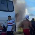 Susto na estrada: ônibus com torcedores do Fortaleza pega fogo antes da decisão do Nordestão