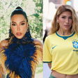 De camisa da Seleção a look de plumas: veja o que as esposas dos jogadores usaram para o jogo