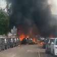 Vídeos mostram incêndio causado por queda de helicópteros no Rio; veja