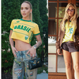 Veja os looks de Karoline Lima e de outras 'selesposas' para o segundo jogo do Brasil na Copa