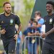 Com grupo reduzido, Seleção treina nos EUA; Neymar não desgruda de Vini