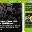 'Antológico', 'lendário' e 'histórico': imprensa internacional exalta atuação de Messi contra a Áustria