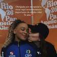 Namorada? Rebeca Andrade se declara após ouro e ganha beijinho