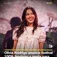 Olivia Rodrigo cria festival só com mulheres e doa 100% da renda para ONGs