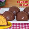 Bombom mousse de maracujá que combina o azedinho da fruta com a cremosidade do chocolate