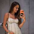 Grávida da 3ª filha com Neymar, Bruna Biancardi exibe barriga de gravidez, revela nome da bebê e apaga logo depois: 'Minha e amada'