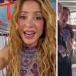 Nos bastidores de show, Shakira celebra avanço da Colômbia na Copa do Mundo