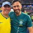 Textor acompanha jogo da Seleção com camisa do Brasil e destaca Danilo