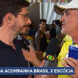 Terceiro gol do Brasil impede declaração de amor de entrevistado na Band; veja vídeo