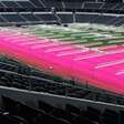 Gramado rosa chama atenção em estádio da Copa antes de Japão e Suécia