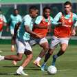 Jogadores do Palmeiras fazem coletivo no CT; Vitor Roque segue cronograma
