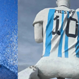 'Dançando na boquinha da garrafa': Messi ganha maior estátua do mundo dedicada a ele, mas web não perdoa pose da obra