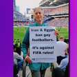 Ativista gay que protestou em Egito x Irã na Copa usou camisa do Brasil para enfrentar Putin