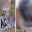 Polícia prende moradores que amarraram homem em poste com placa de 'ladrão'