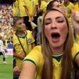 Mulher de Casemiro fica quase sem voz ao celebrar muito o gol do marido contra o Japão