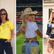 De 'Copa Junina' a clean girl: famosas apostam em tendências para assistir jogo da Seleção; veja fotos