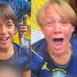 Davi Lucca e filho de Everton Ribeiro vibram com gol da virada contra o Japão
