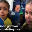 Afilhada chora por ausência de Neymar em jogo e craque reage: 'Tá tudo bem'