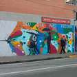 Fachada da Estação Mogi das Cruzes da CPTM é renovada com mural produzido por estudantes