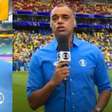 Denílson reclama de erro técnico da Globo e leva invertida de narrador: 'Meu filho...'