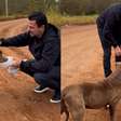 Pitbull abandonado é resgatado após dias enfrentando frio no Rio Grande do Sul