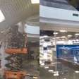 Desabamento de teto interdita área do embarque do Aeroporto Salgado Filho, em Porto Alegre