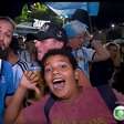 Torcedor argentino empurra garoto durante entrada ao vivo da Globo