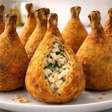 Coxinhas sem massa muito recheadas de frango, super cremosas por dentro e com uma casquinha irresistível