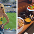 Virginia mostra comidas servidas em camarote de luxo na Copa