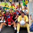 Pré-jogo do Brasil tem remada do créu vs viking e elogio de Gilberto Silva a Bruno Guimarães