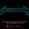 O Metallica apagou o próprio vermelho para salvar vidas