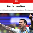 'Deus ressuscitou', 'Messi faraônico' e mais: imprensa internacional repercute a vitória da Argentina contra o Egito